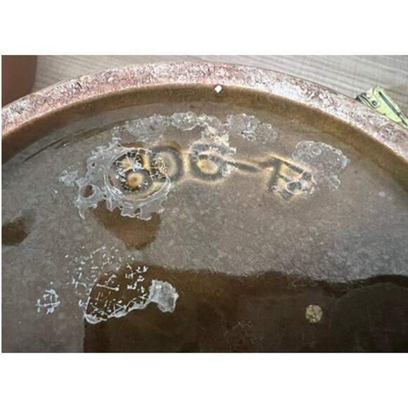 Vtg MCM W German Pottery Lava Glaze 5.5" Pot Planter Urn Vase Olive Green Retro - Picture 7 of 10